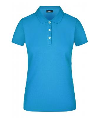 Damen Ladies' Elastic Piqué Polo Turquoise 7419