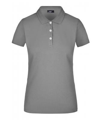 Dames Ladies' Elastic Piqué Polo Middengrijs 7419
