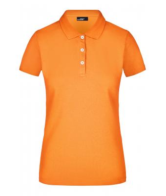 Ladies Ladies' Elastic Piqué Polo Orange 7419