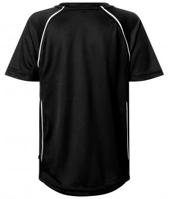 Kinderen Team Shirt Junior Zwart/wit 7455