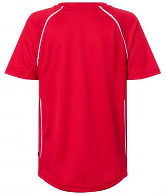 Kinderen Team Shirt Junior Rood/wit 7455