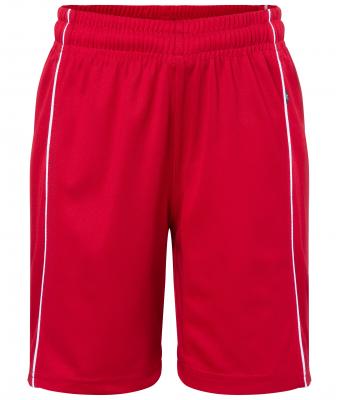 Kids Basic team Shorts Junior Red/white 7457