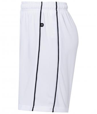 Kinderen Basic Team Shorts Junior Wit/zwart 7457