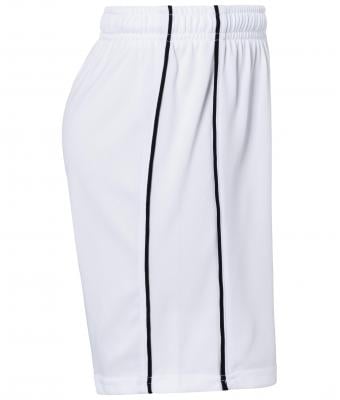 Kinderen Basic Team Shorts Junior Wit/zwart 7457