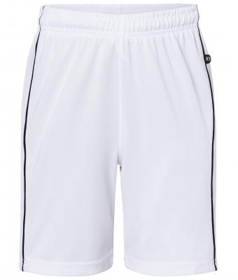 Kinderen Basic Team Shorts Junior Wit/zwart 7457