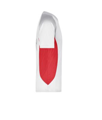 Herren Men's Running-T White/red 7461