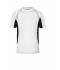 Homme T-shirt homme respirant Blanc/noir 7461