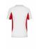 Homme T-shirt homme respirant Blanc/rouge 7461