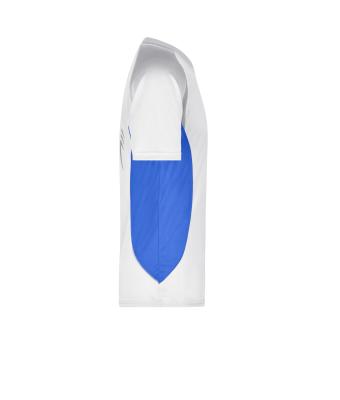 Homme T-shirt homme respirant Blanc/royal 7461