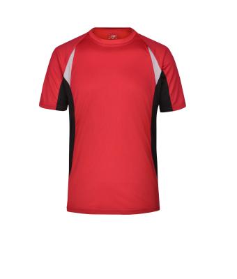 Homme T-shirt homme respirant Rouge/noir 7461