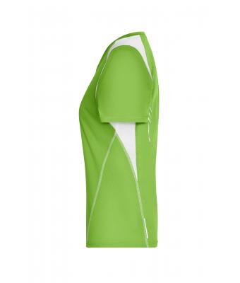 Femme T-shirt femme respirant manches courtes Vert-citron/blanc 7466