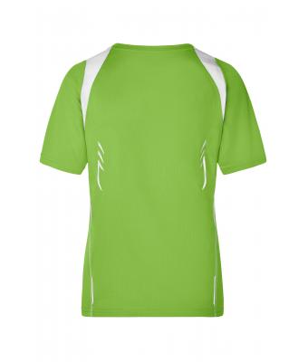 Femme T-shirt femme respirant manches courtes Vert-citron/blanc 7466