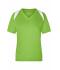 Femme T-shirt femme respirant manches courtes Vert-citron/blanc 7466