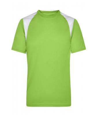 Herren Men's Running-T Lime-green/white 7467