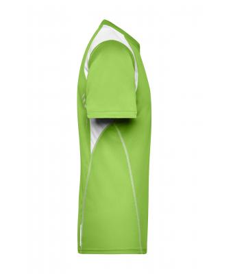 Homme T-shirt homme respirant manches courtes Vert-citron/blanc 7467