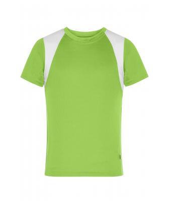 Enfant T-shirt enfant respirant Vert-citron/blanc 7923