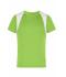 Enfant T-shirt enfant respirant Vert-citron/blanc 7923