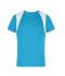 Enfant T-shirt enfant respirant Turquoise/blanc 7923