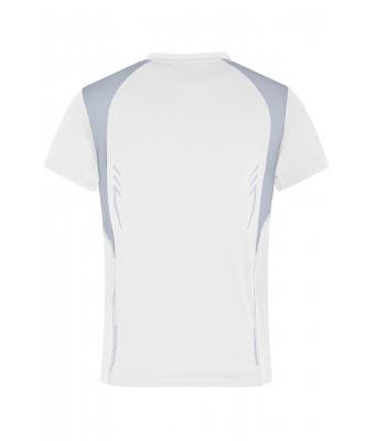 Enfant T-shirt enfant respirant Blanc/argent 7923