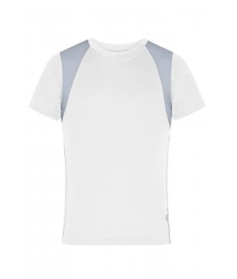 Enfant T-shirt enfant respirant Blanc/argent 7923