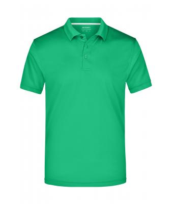 Homme Polo respirant homme en micro polyester Vert-prairie 7471