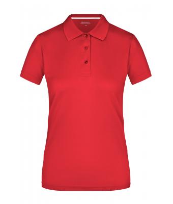 Femme Polo respirant femme en micro polyester Rouge 7478