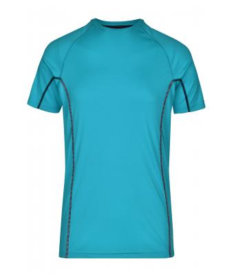 Homme Tee-shirt technique homme Turquoise/noir 7487
