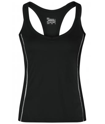 Damen Ladies' Running Reflex Top Black/white 7490
