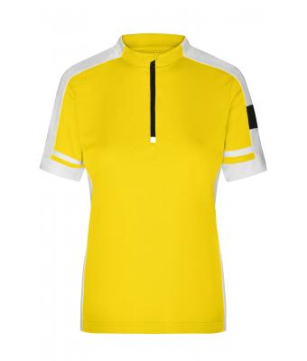 Femme Maillot cycliste femme 1/2 zip Jaune-soleil 7938