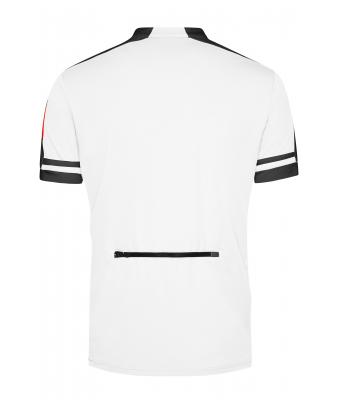 Homme Maillot cycliste homme 1/2 zip Blanc 7939