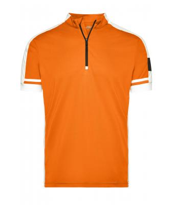 Homme Maillot cycliste homme 1/2 zip Orange 7939