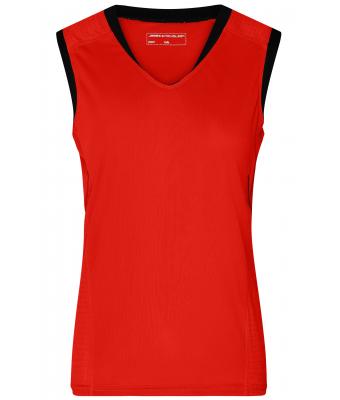 Femme Débardeur running femme Tomate/noir 8199