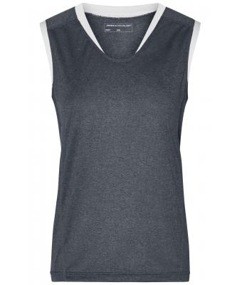 Ladies Ladies' Running Tank Black-melange/white 8199