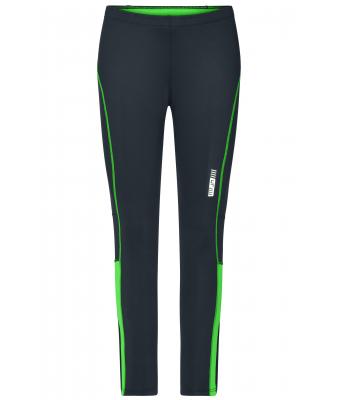 Damen Ladies' Running Tights Iron-grey/green 8195