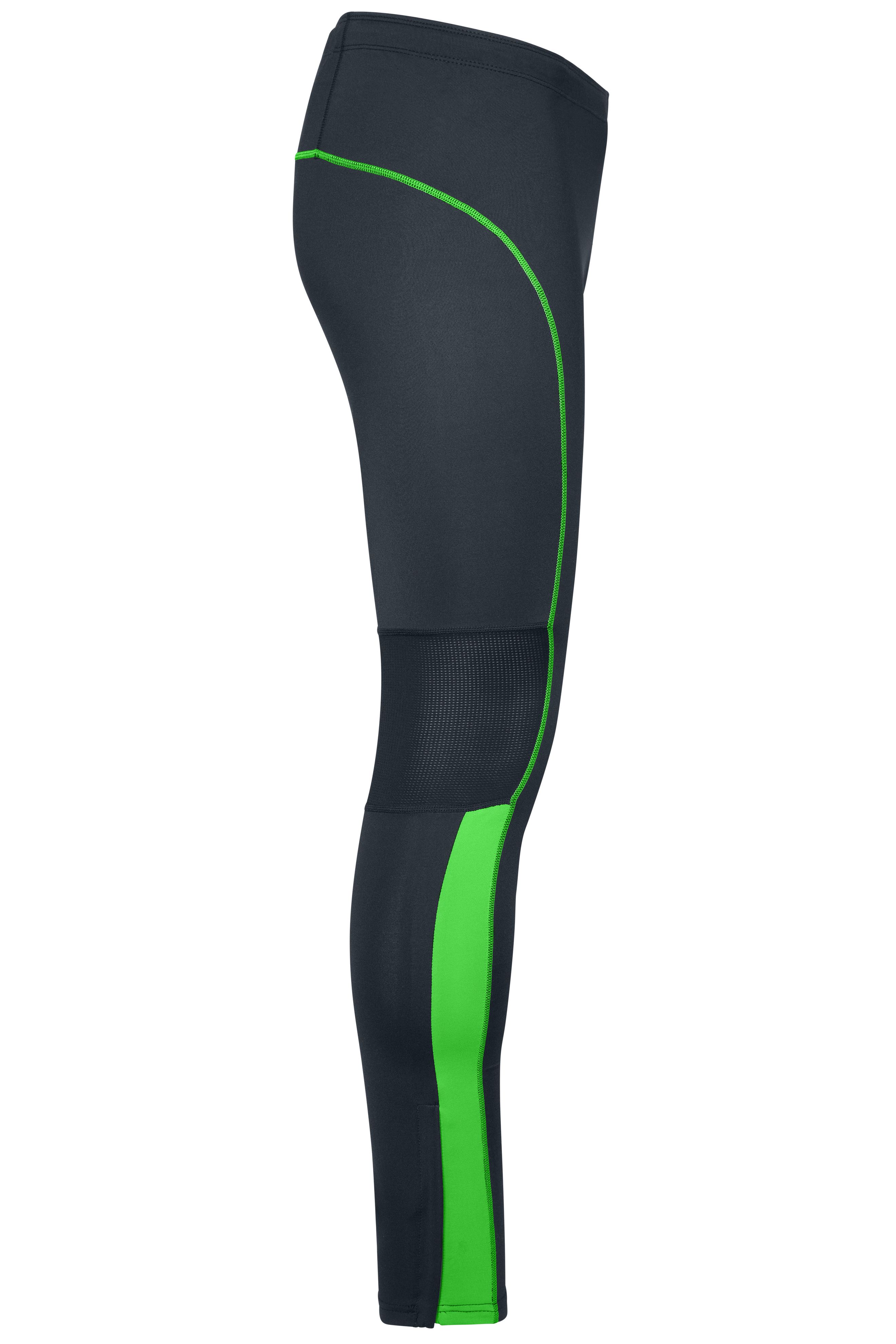 Men Men's Running Tights Irongrey/greenDaiber