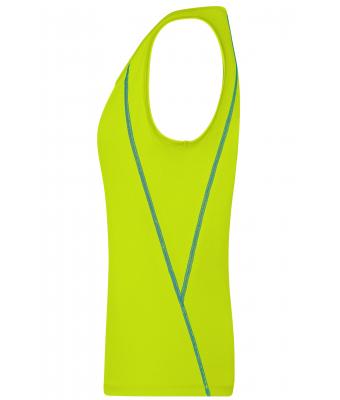Dames Ladies' Sports Tanktop Felgeel/felblauw 8462