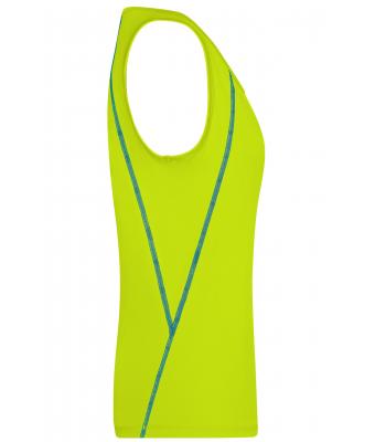 Dames Ladies' Sports Tanktop Felgeel/felblauw 8462