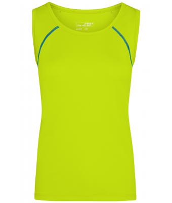 Dames Ladies' Sports Tanktop Felgeel/felblauw 8462