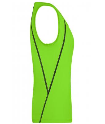 Dames Ladies' Sports Tanktop Felgroen/zwart 8462
