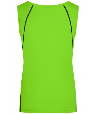 Dames Ladies' Sports Tanktop Felgroen/zwart 8462