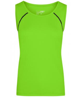Dames Ladies' Sports Tanktop Felgroen/zwart 8462