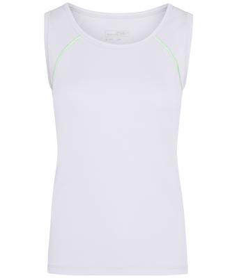 Damen Ladies' Sports Tanktop White/bright-green 8462