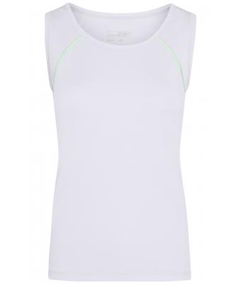 Dames Ladies' Sports Tanktop Wit/felgroen 8462