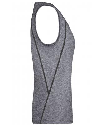 Dames Ladies' Sports Tanktop Zwart-melange/zwart 8462