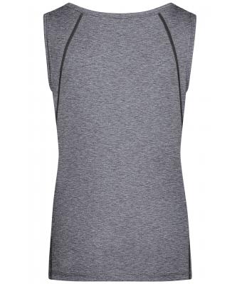 Dames Ladies' Sports Tanktop Zwart-melange/zwart 8462