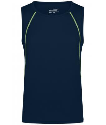 Heren Men´s Sports Tanktop Navy/felgeel 8463