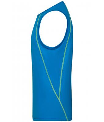 Heren Men´s Sports Tanktop Felblauw/felgeel 8463