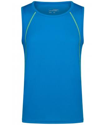 Heren Men´s Sports Tanktop Felblauw/felgeel 8463