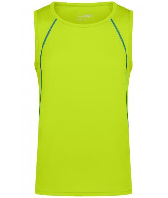 Heren Men´s Sports Tanktop Felgeel/felblauw 8463