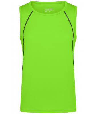 Heren Men´s Sports Tanktop Felgroen/zwart 8463